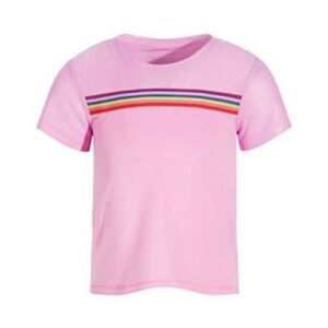 NEW ID Ideology Little Girls Multi-Stripe Shirt Sweet Alyssum pink, Tee shirt 5